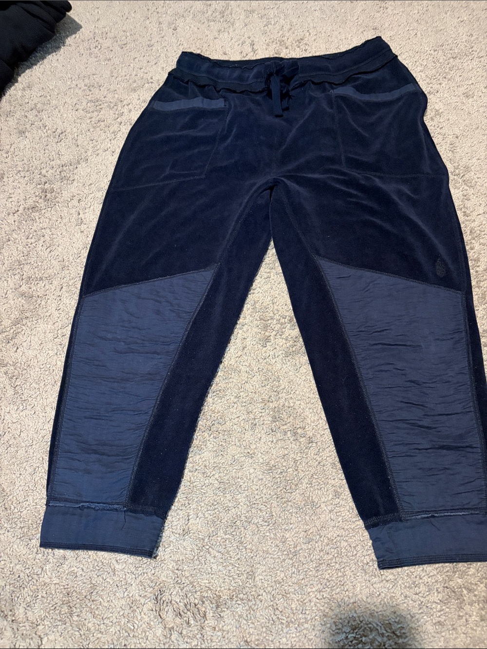 Free People Navy Blue Track Joggers